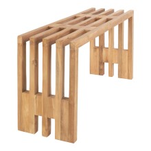 Sitzbank >Benidorm< in Braun, Teak - 90x49x30cm (BxHxT)