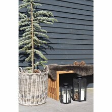 Sitzbank >Benidorm< in Braun, Teak - 90x49x30cm (BxHxT)