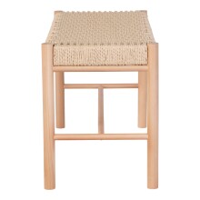 Sitzbank >Abano< in Beige, Massivholz - 80x45x35cm (BxHxT)