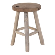 Hocker >Badia< in Hellbraun, Teak - 30x45x30cm (BxHxT)