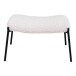 Fußhocker >Glasgow< in Weiss, Stoff - 61x36x41cm (BxHxT)