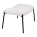 Fußhocker >Glasgow< in Weiss, Stoff - 61x36x41cm (BxHxT)