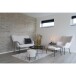 Fußhocker >Glasgow< in Weiss, Stoff - 61x36x41cm (BxHxT)