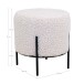 Pouf >Alford< in Weiss, Stoff - 35,5x37x35,5cm (BxHxT)