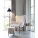 Pouf >Alford< in Weiss, Stoff - 35,5x37x35,5cm (BxHxT)