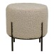 Pouf >Alford< in Grau braun, Stoff - 35,5x37x35,5cm (BxHxT)