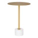 Beistelltisch >Lecco< in Messing, Marmor - 41x58x41cm (BxHxT)