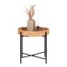 Beistelltisch >Naro< in Schwarz / Natur, Wasserhyazinthe - 50x48,5x50cm (BxHxT)