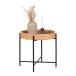 Beistelltisch >Naro< in Schwarz / Natur, Wasserhyazinthe - 50x48,5x50cm (BxHxT)