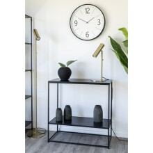 Konsolentisch >Vita< in Schwarz, Melamin - 80x80x36cm (BxHxT)