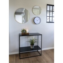 Konsolentisch >Vita< in Schwarz, Melamin - 80x80x36cm (BxHxT)