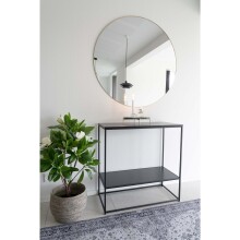 Konsolentisch >Vita< in Schwarz, Melamin - 80x80x36cm (BxHxT)