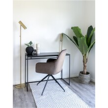 Schreibtisch >Vita< in Schwarz, Melamin - 100x75x45cm (BxHxT)