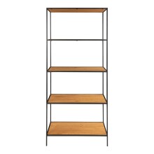 Bücherregal >Vita< in Natur, Melamin - 80x170x36cm (BxHxT)