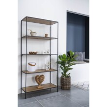 Bücherregal >Vita< in Natur, Melamin - 80x170x36cm (BxHxT)