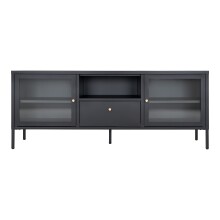 Lowboard >Dalby< in Schwarz, Metall - 160x60x35cm...