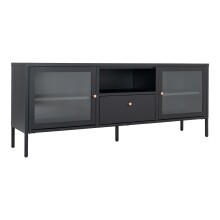 Lowboard >Dalby< in Schwarz, Metall - 160x60x35cm (BxHxT)
