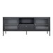 Lowboard >Dalby< in Schwarz, Metall - 160x60x35cm (BxHxT)