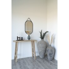 Spiegel >Trapani< in Schwarz, Stahl, Glas - 35x60x2cm (BxHxT)