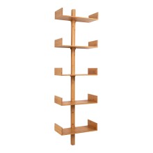 Wandregal >Villa< in Hellbraun, Bambus - 50x180x25cm (BxHxT)