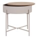 Beistelltisch >Sisco< in Grau, Melamin, MDF, Stål - 40x40x40cm (BxHxT)