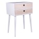 Nachttisch >Rimini< in Weiss, Melamin - 32x65,5x45cm (BxHxT)