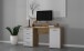 Schreibtisch >Net< in Artisan Eiche und Hellgrau - 145x90,7x60cm (BxHxT)