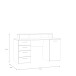 Schreibtisch >Net< in Artisan Eiche und Hellgrau - 145x90,7x60cm (BxHxT)