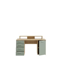 Schreibtisch >Net< in Artisna Eiche und salbei - 145x90,7x60cm (BxHxT)