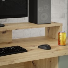 Schreibtisch >Net< in Artisna Eiche und salbei - 145x90,7x60cm (BxHxT)