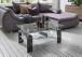 Couchtisch >126/302-23< in Marmoroptik, MDF - 100x45x60cm (BxHxT)