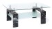 Couchtisch >126/302-23< in Marmoroptik, MDF - 100x45x60cm (BxHxT)