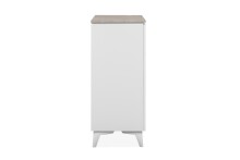 Kommode >Bertrix< in Sandstein / weiß - 88x92x40cm (BxHxT)