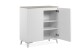 Kommode >Bertrix< in Sandstein / weiß - 88x92x40cm (BxHxT)