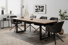 Esstisch >Denver< in Artisan Oak / anthrazit - 200x75x90cm (BxHxT)
