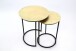 Beistelltisch >1044-41< (2er Set) in Messing lackiert, Messing - 51x42cm (HxD)