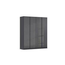 Drehtürenschrank >Monostar< in Glas basalt /...