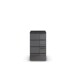 Kommode >Monostar< in Glas basalt / grau metallic - 47x81x42 (BxHxT)