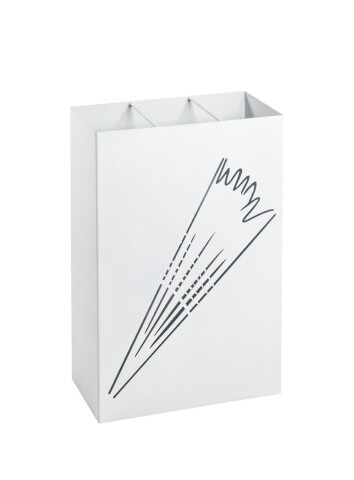 Schirmständer >22378< in weiss, Metall - 30x48x16cm (BxHxT)