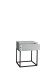 MARLE Nachttisch in Weiß - Moderner Nachtschrank mit Schublade und schwarzem Metallgestell - 40 x 52 x 38,5 cm (B/H/T)
