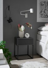 MARLE Nachttisch in Graphit - Moderner Nachtschrank mit...