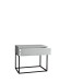 MARLE Nachttisch in Weiß - Moderner Nachtschrank mit Schublade und schwarzem Metallgestell - 60 x 52 x 38,5 cm (B/H/T)