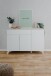 Kommode >Bertrix< in Sandstein / weiß - 133x92x40cm (BxHxT)