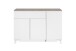 Kommode >Bertrix< in Sandstein / weiß - 133x92x40cm (BxHxT)