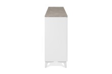 Sideboard >Bertrix< in Sandstein / weiß - 177x92x40cm (BxHxT)