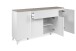 Sideboard >Bertrix< in Sandstein / weiß - 177x92x40cm (BxHxT)