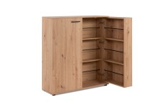 Schuhschrank >Satos< in Dekor Artisan Oak - 100x110x34cm (BxHxT)