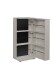 Schuhschrank >Satos< in samt - 50x105x34cm (BxHxT)