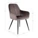 Armlehnstuhl >Harbo< (2er-Set) in Hellbraun, Velour - 57x87x65cm (BxHxT)