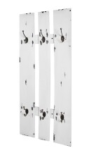 Wandgarderobe >23379< in weiß, MDF, Metall -...